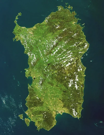 Sardegna: vista satellitare